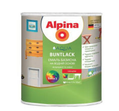 Емаль для дерева Alpina Aqua Buntlack / глянсова (під тонування В3) 0. 71 л., фото 1
