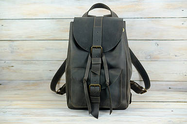 Жіночий рюкзак Мюнхен з натуральної шкіри колір Шоколад