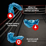 Боксерська капа для зубів мма тайського боксу, подвійна спортивна капа для боксу двощелепна Hechpro 7774B, фото 3
