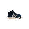 Зимові Adidas Retropy E5 кросівки чоловічі сині Адідас Ретроп високі з хутром молодіжні, фото 7