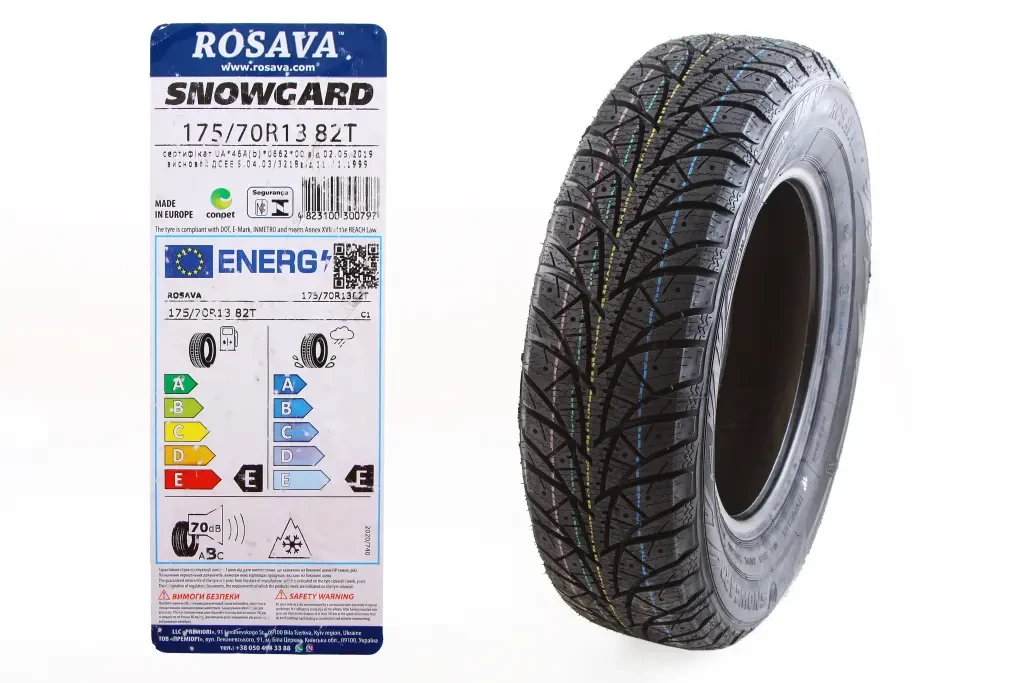 Шина 175/70R13 зима 82T Rosava Snowgard (під шип), фото 1