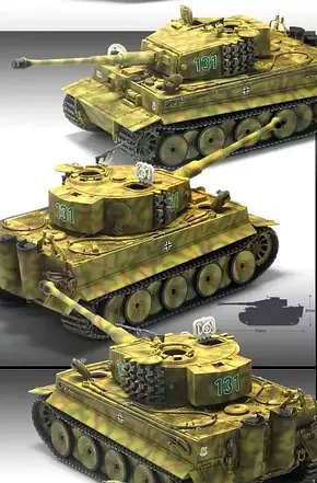 TIGER-I MID VER. Збірна модель у масштабі 1/35. Academy 13287, фото 3