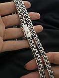 Срібний ланцюжок круглий Бісмарк, фото 3