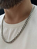 Срібний ланцюжок круглий Бісмарк, фото 5