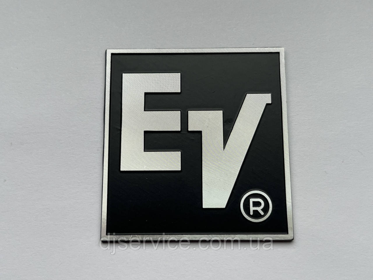 Значок, наклейка, логотип 46x49mm (алюміній) 1шт на сітку колонки EV (Electro voice), фото 1