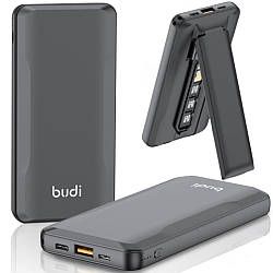 Повербанк із швидкою зарядкою 10000мАч, Budi PB802TB / Портативний зовнішній акумулятор / Складний павер банк