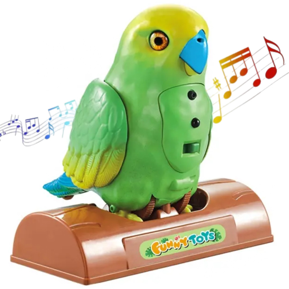 Іграшка-повторюшка папуга Funny Parrot TT8005 / Інтерактивна дитяча іграшка / Говоряща іграшка для дітей