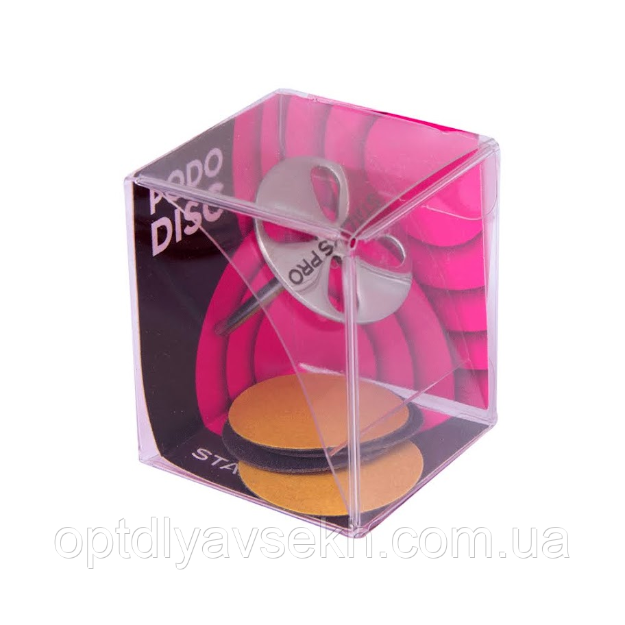 Staleks Pododisc L Expert (25 мм) - диск для педикюру зі змінними файлами в комплекті на 180 грит (5 шт.), фото 1