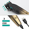 Акумуляторна машинка для стрижки + 6 насадок, з USB, V003 / Тример для стрижки волосся / Тример для бороди, фото 10