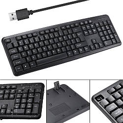 Провідна клавіатура мембранна, від USB, KEYBOARD K107 / Клавіатура для комп'ютера / Клавіатура для ПК