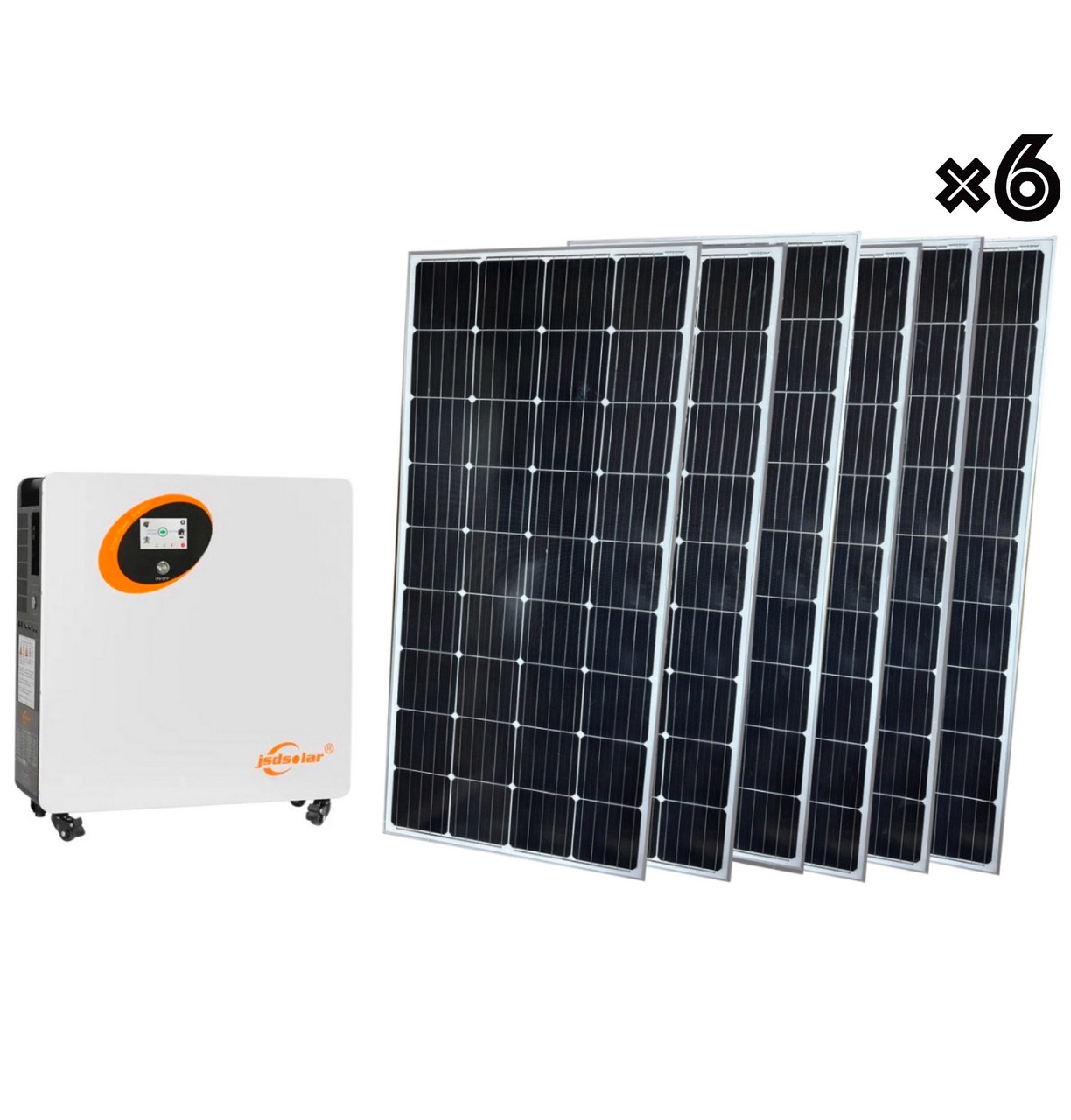 Зарядна станція з сонячною панеллю (6*170Вт) 3000W (чистий синус) вбудований АКБ LiFePO4 24V 120A (3072Вт)