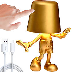 Настільний нічник сенсорний з магнітом 19х15см, 1800мАг, USB, Golden Mikki / Акумуляторна лампа-нічник