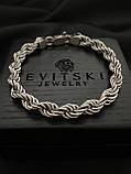 Срібний браслет Веревка, фото 4