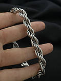 Срібний браслет Веревка, фото 2