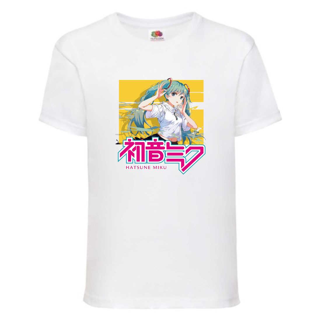 Футболка дитяча Міку Хацуне (Miku Hatsune 002) біла, розмір 104-116-128-140-152-164