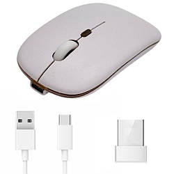 Бездротова миша з USB адаптером / Мишка акумуляторна / Комп'ютерна мишка / Мишка для комп'ютера