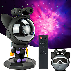 Нічник проектор зоряного неба Космічний пес від USB + пульт, Spase Dog Galaxy / Дитячий нічник світильник