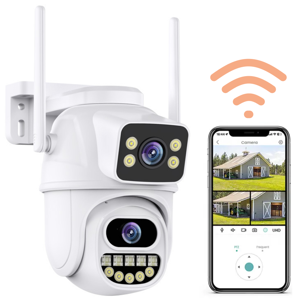 Wi-Fi камера відеоспостереження з датчиком руху та підсвічуванням, 8MP / IP відеокамера / Вулична камера спостереження, фото 1