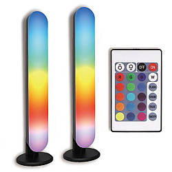Настільна лампа RGB, 2 шт, від USB + пульт, AMBIENT LIGHT / RGB лампа / RGB світильник / Лампа на пульті