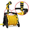10м Садовий шланг з котушкою та розпилювачем / Поливальний шланг на котушці / Котушка зі шлангом для поливу, фото 3