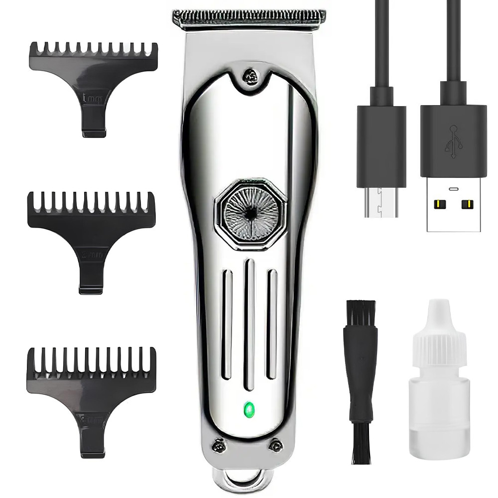 Машинка для стрижки волосся + 3 насадки, з USB, CL-280 / Акумуляторний тример для стрижки / Тример для волосся