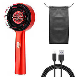 Масажна щітка для голови (3 режими), від USB, Massage and Nourish / Гребінець для мікроблейдінга