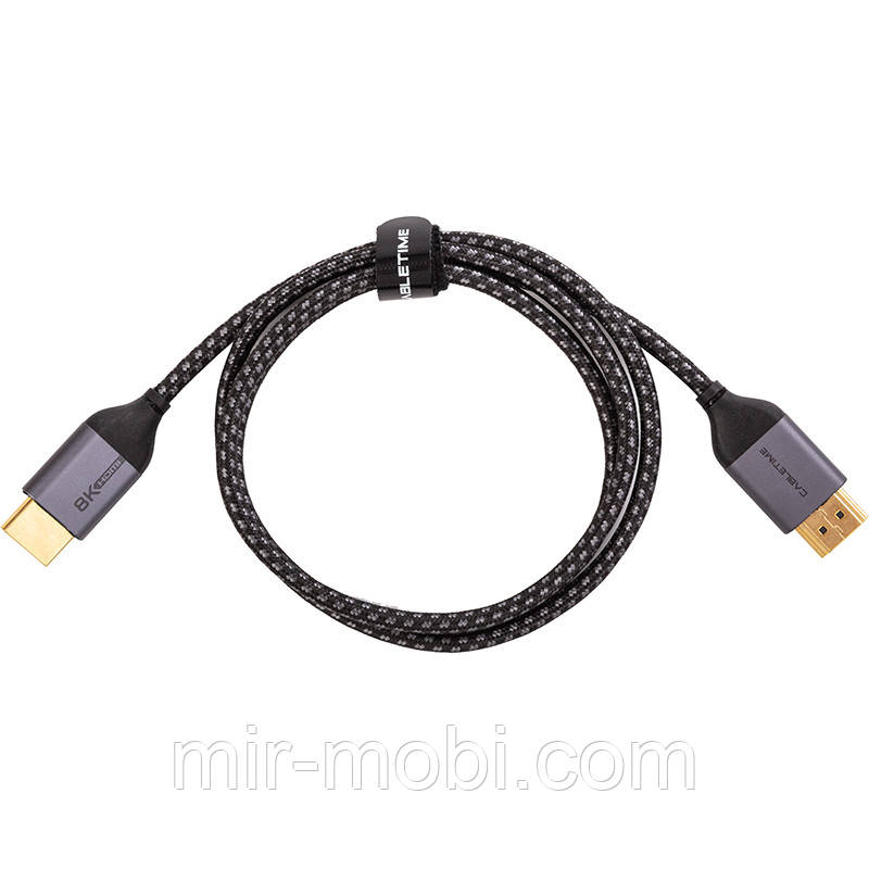 Відео кабель Cabletime HDMI (M) - HDMI (M), 2.1V, 32AWG, 8K Ultra HD, 1м (CH10H)