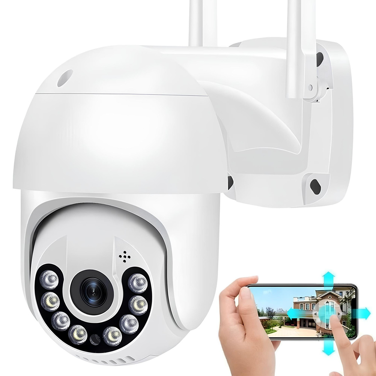 Вулична WiFi камера спостереження 2 MP, PTZ, A15 / Вайфай камера відеоспостереження / Поворотна IP камера, фото 1