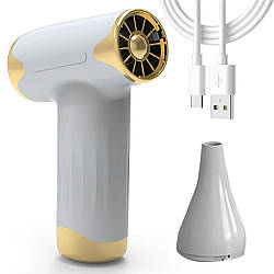Портативний турбовентилятор 20W, USB, JetFan Turbo Blower / Акумуляторний міні фен / Ручний турбо вентилятор