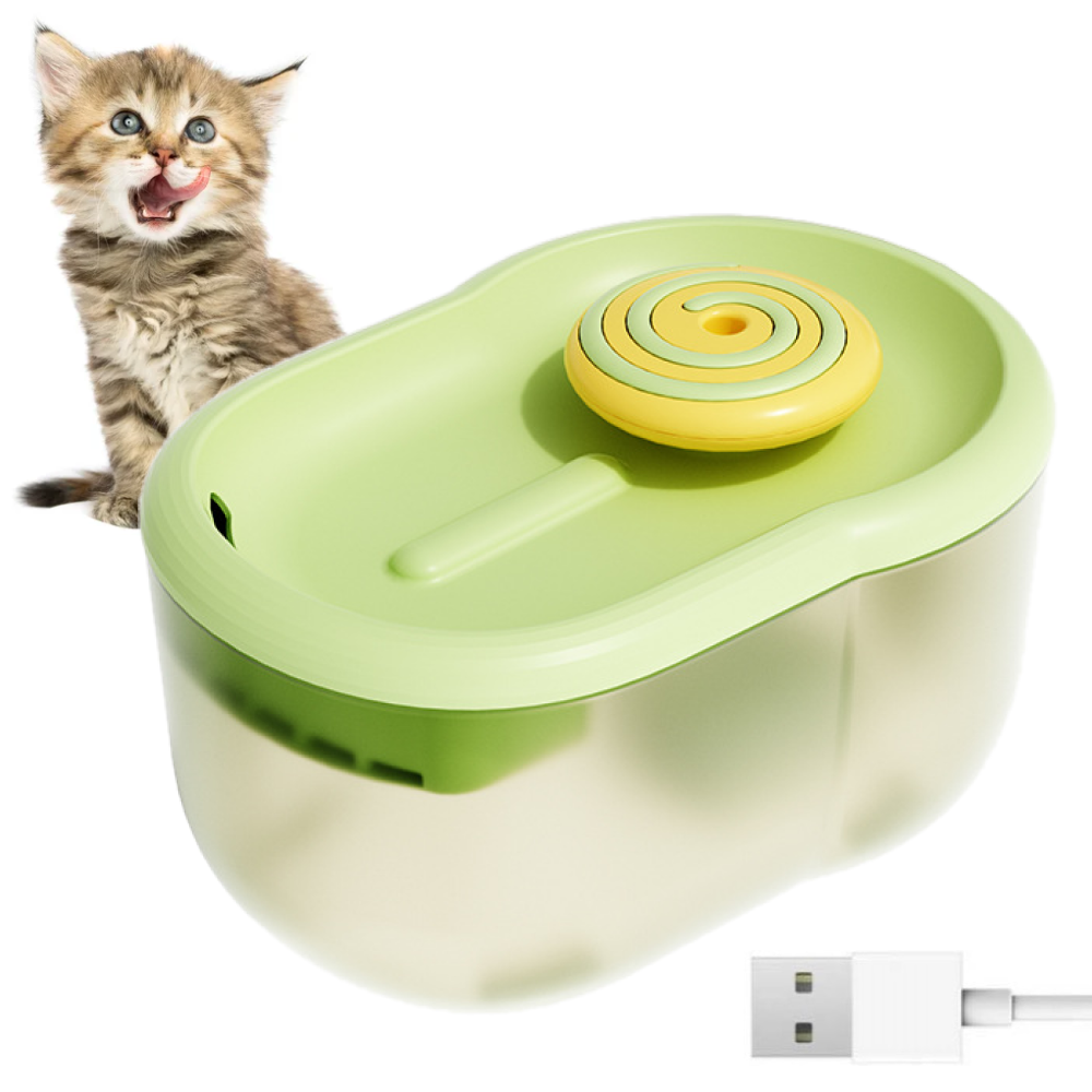 Автоматична поїлка-фонтанчик для кота від USB, 2,2л, з фільтром / Поїлка для кота / Питний фонтан для котів