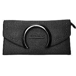 Жіночий гаманець з екошкіри RONGRAN, Чорний / Портмоне жіночий / Гаманець на магніті