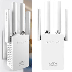 Підсилювач WiFi, 300 Mbps, 4 антени, PIX-LINK LV WR02 / Ретранслятор WiFi / Репітер WiFi / Підсилювач вайфаю
