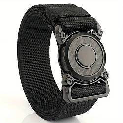 Тактичний чоловічий ремінь, 120см, Чорний / Ремінь чоловічий / Брючний ремінь / Тактичний пояс