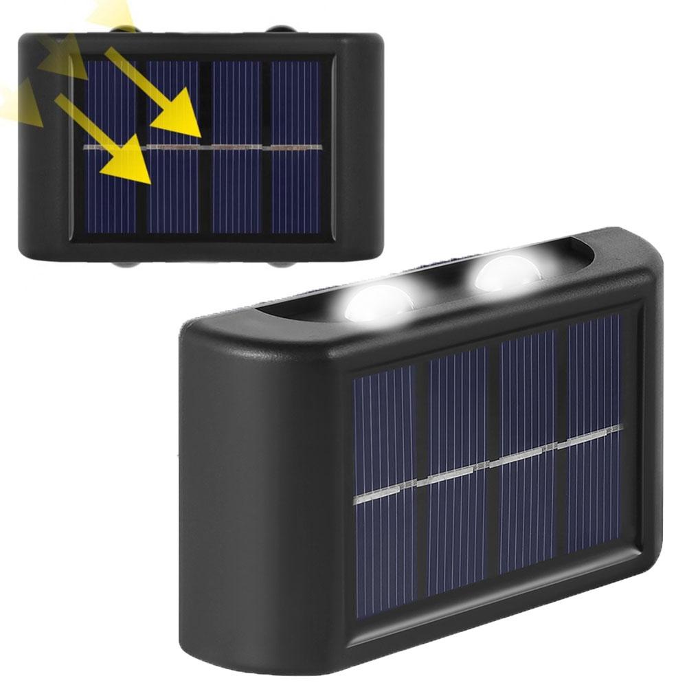 Вуличний LED світильник на сонячній батареї, 4LED / Зовнішній настінний ліхтар / Водонепроникний світильник, фото 1