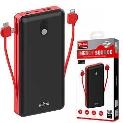 Повербанк 20000 мАг + 3 перехідники, INKAX PV-53 / Зовнішній акумулятор / Повербанк для смартфона