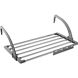 Сушарка для одягу на радіатор, 69х31,5х20,5 см, 3270B, Сіра / Сушарка для білизни / Сушка на батарею