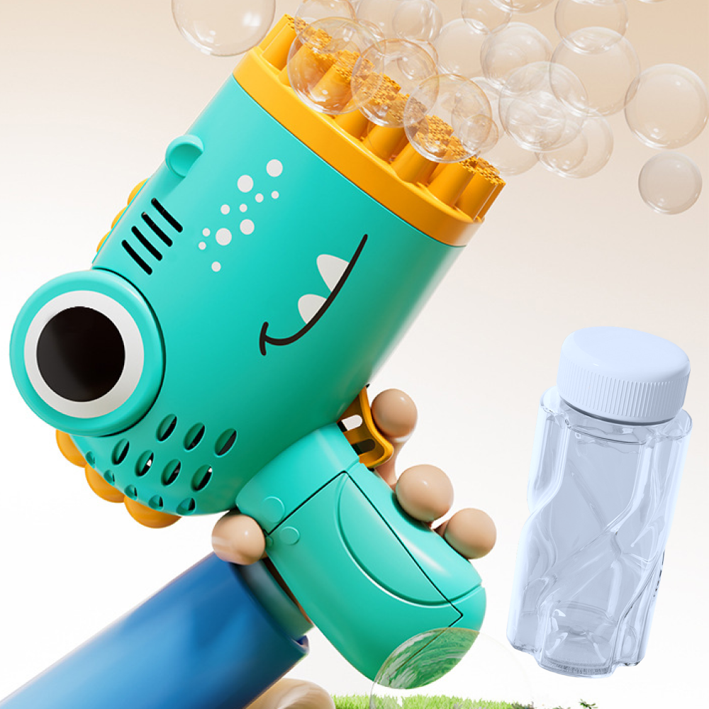 Дитячий пістолет для мильних бульбашок на батарейках, Bubble blaster, Блакитний / Генератор мильних бульбашок
