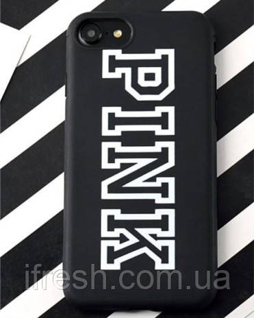 Силіконовий чохол для iPhone SE 2022/2020/8/7 - Girl Cute PINK, Чорний, фото 1