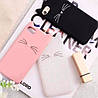 Силіконовий чохол для iPhone SE 2022 / 2020 / 8 / 7 - Black Cat (Кіт з вусами), Чорний, фото 3