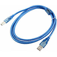 Кабель USB 2.0 RITAR AM/AM, 3.0m, прозорий синій