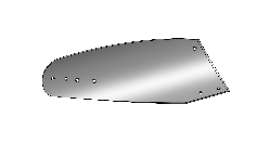 Відвал (крило) плуга Unia JD пластиковий композитний Текрон 15 мм з підтримкою