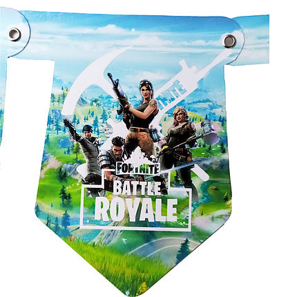 Гірлянда розтяжка паперова Fortnite З Днем Народження, фото 1
