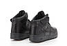 Зимові чоловічі кросівки Nike Air Force Black Чорні Взуття Найк Аір Форс високі натуральна шкіра з хутром повсякденні зима, фото 9