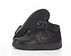 Зимові чоловічі кросівки Nike Air Force Black Чорні Взуття Найк Аір Форс високі натуральна шкіра з хутром повсякденні зима, фото 5