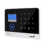 Комплект охоронної системи PG-103A 4G/Wi-Fi з екраном і датчиками руху, води, диму, газу, фото 3