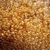 Бісер бежево-золотий Розмір 2мм Ціна за 10гр
