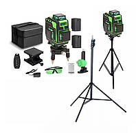 Лазерний рівень STIF 4D BL-16 XL 16 ліній Зелений промінь + Штатив 210 см