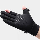 Зимові рукавиці з сенсорним пальцем, Розмір М, Чорні / Повнопалі рукавички чоловічі / Сенсорні рукавиці, фото 4