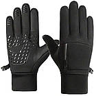Зимові рукавиці з сенсорним пальцем, Розмір М, Чорні / Повнопалі рукавички чоловічі / Сенсорні рукавиці, фото 3