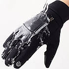 Зимові рукавиці з сенсорним пальцем, Розмір М, Чорні / Повнопалі рукавички чоловічі / Сенсорні рукавиці, фото 7